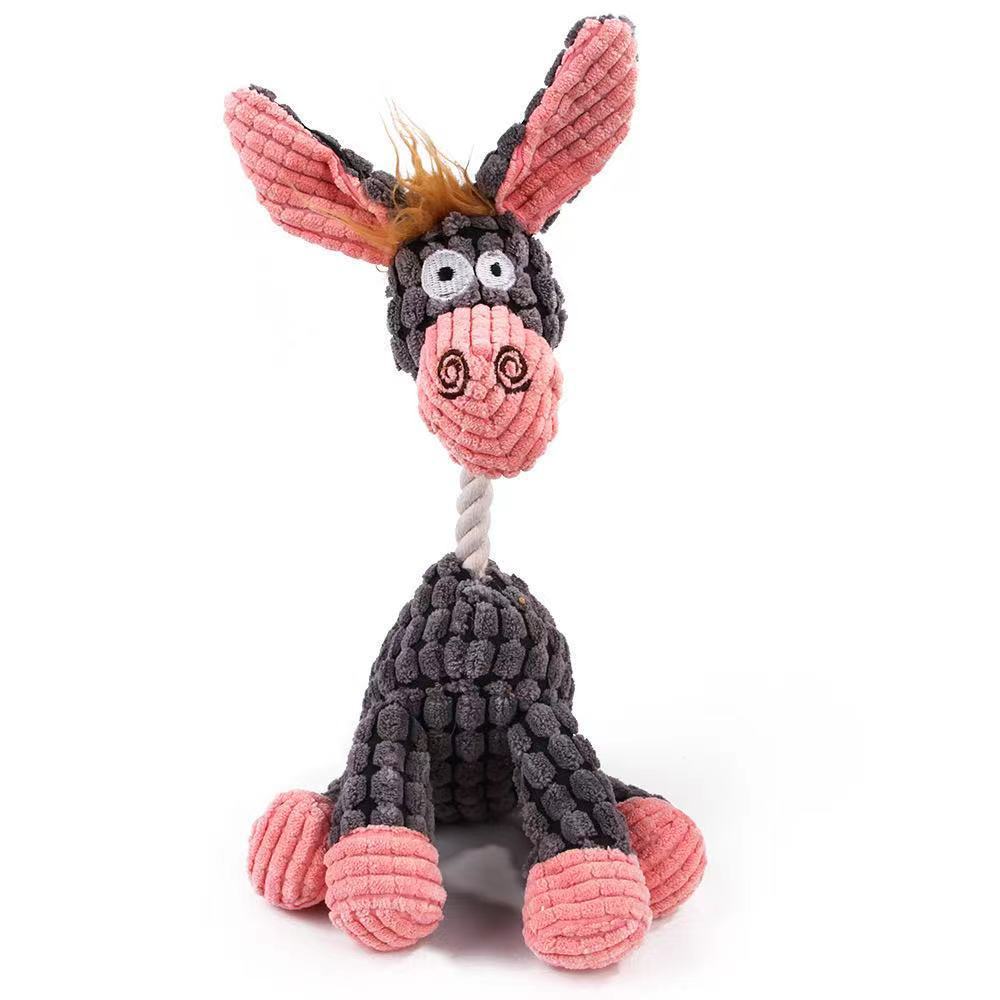 Durable Cartoon Plush Chew Toys for Dogs