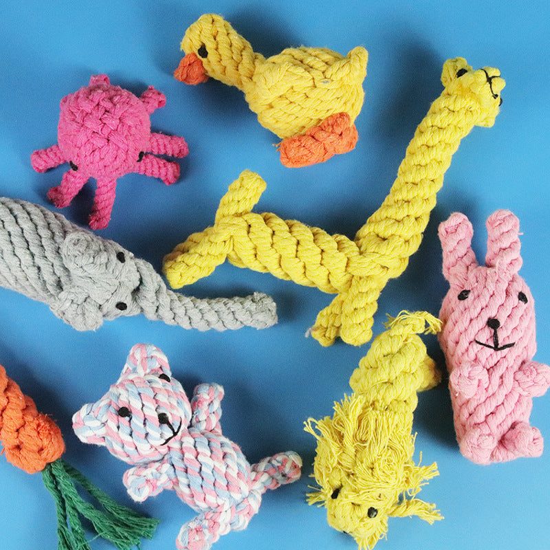 Durable Cartoon Plush Chew Toys for Dogs