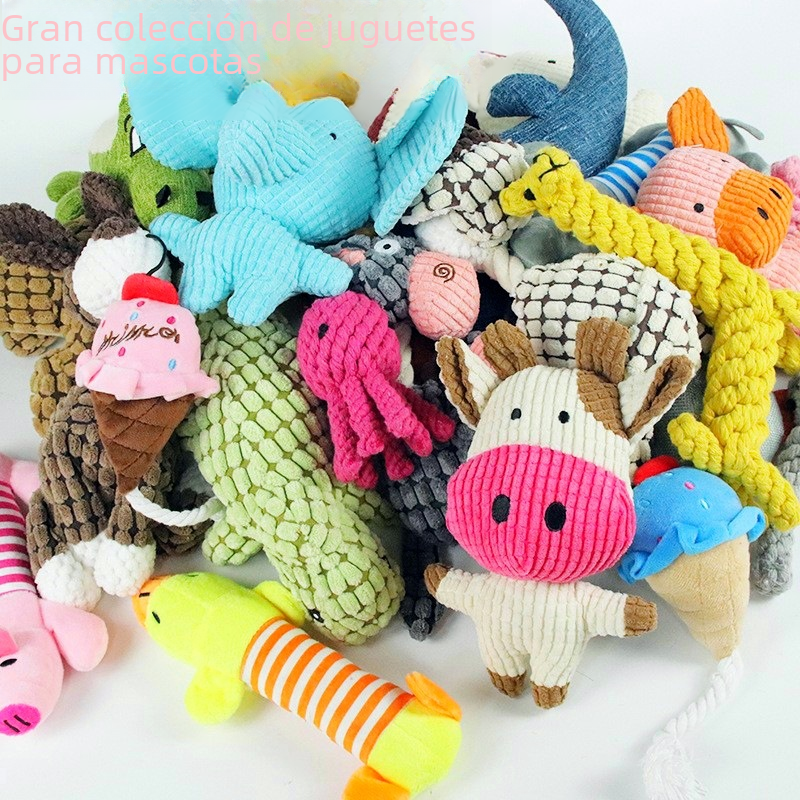 Durable Cartoon Plush Chew Toys for Dogs
