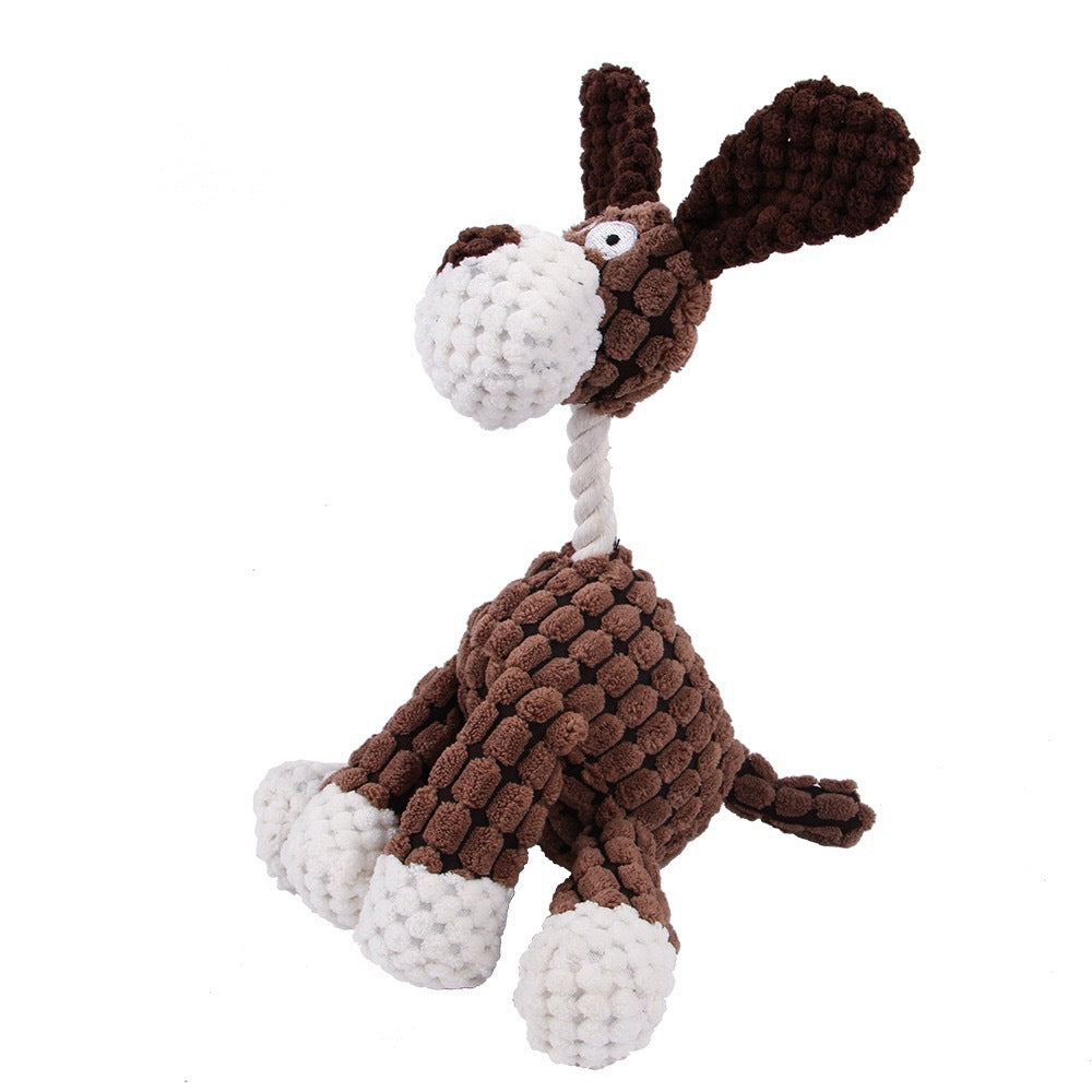 Durable Cartoon Plush Chew Toys for Dogs
